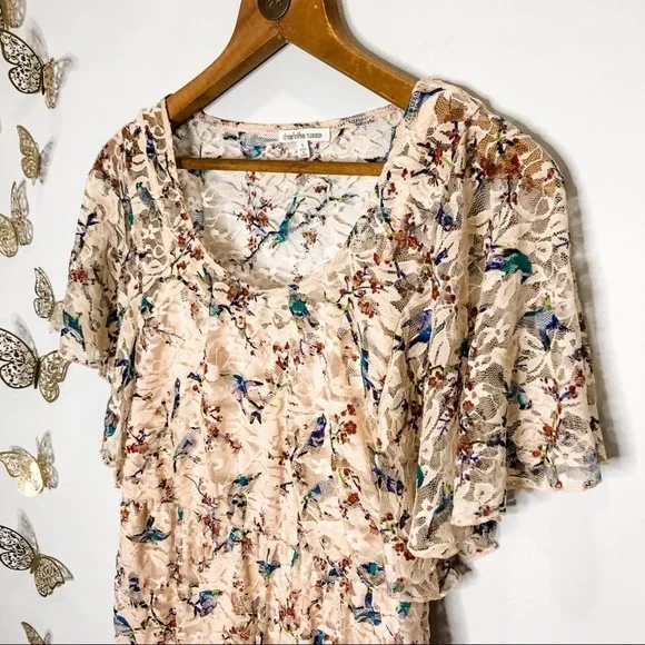 ๐ฆ๐ CHARLOTTE RUSSE | Pink Floral Lace Dress - Picture 3 of 7